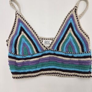 UO Urban Outfitters Crochet Knitted Top Multicolored Size Large BDG‎ Boho